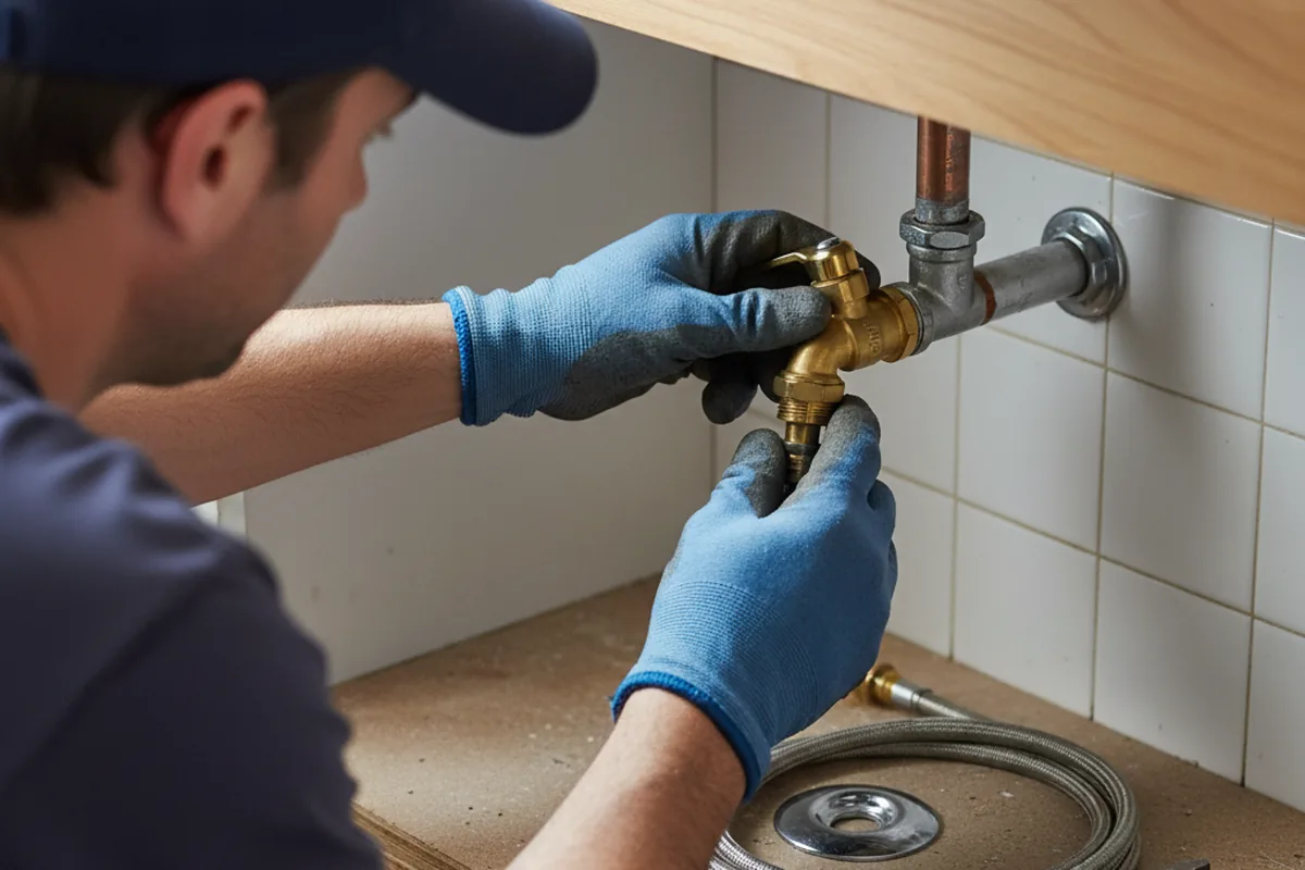 Shutoff valve and fitting work during Burst Pipe Repair in Zellwood